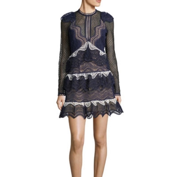 Self-Portrait Dresses & Skirts - SOLD Self-Portrait Wave Guipure Lace Dress